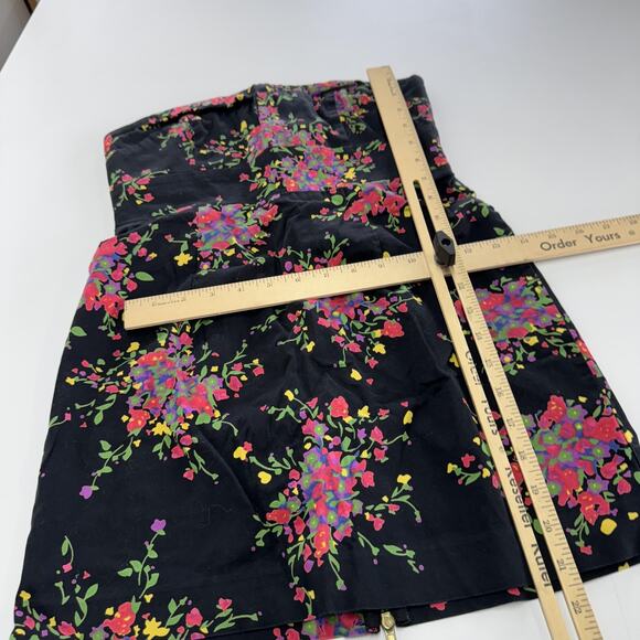 Free People Dress Womens Size 4 Black Poision Apple Floral Strapless Mini Y2K - Picture 10 of 10
